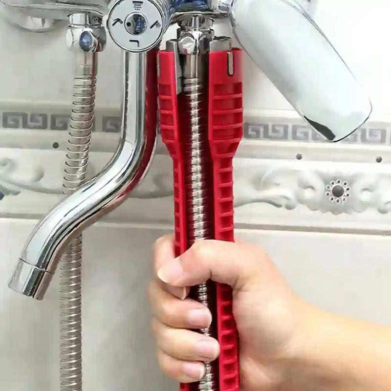 Ferramenta de reparo de chave de torneira de pia 8 em 1 para remoção de encanamento de banheiro e cozinha - e-shopplaza